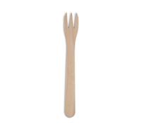 BIOZOYG Forchette di Legno per Patatine Fritte Posate Ecologiche Forchette Compostabili di Legno Duro natura I Forchetta Legno Snack Currywurst Stuzzichino Spiedini Festa I 100 Forchettine 17,5cm