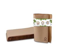 BIOZOYG Set di Tovagliette di Carta Riciclata I Tovagliette Rettangolari 2000 Pezzi non candeggiati I Tovagliette Monouso da Tavola per Piatti Posate Bicchieri Sottopiatti di Carta 31x43 cm Marrone