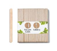 BIOZOYG stecchi di legno per gelato 1000 pezzi 11,5 cm Posate monouso in legno, bastoncini per gelato Biobased, biodegradabili Bastoncini in legno per gelato, cake pop, fai da te, cosmetica