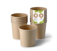 BIOZOYG Tazza per zuppa 250 pezzo 300 ml / 12 oz, Ø 90 mm, marrone cup a soup - Bicchieri carta grandi - Carta kraft - Ciotola per zuppa, ciotole bio, tazza grande, contenitori take away