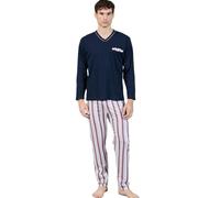 BIP BIP 3260 Pigiama Uomo Collo a V M/L P/L, Blu Notte 67, 46