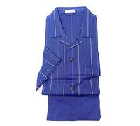 Bip Bip Elegante Pigiama per Uomo Taglio Classico Abbottonato Davanti in Puro Cotone makò Art. E020102 (Blu, XXL)