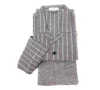 Bip Bip Pigiama da Uomo Classico con Collo a Camicia in Pura Flanella Calda di Cotone Art. E 020005 (XXL, Grigio)