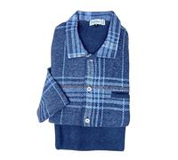 Bip Bip Pigiama per Uomo Maniche Lunghe e Pantaloni Lunghi Modello Aperto Davanti in Caldo Cotone Peso Medio Pesante Art. 6833 (M, Navy)