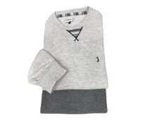 Bip Bip Pigiama per Uomo Maniche Lunghe e Pantaloni Lunghi Modello Girocollo in Caldo Cotone Peso Medio Pesante Art. 6823 (L, Smoky)