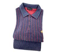 Bip Bip Pigiama per Uomo Maniche Lunghe e Pantaloni Lunghi Modello Serafino con Tre Bottoni e con Collo, Caldo Cotone Peso Medio/Pesante Art. 5944 (Navy, 4XL)