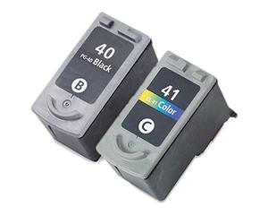 Bipack Cartucce 1 Nero + 1 Colore Compatibili con Canon PG-40 CL-41
