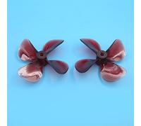 BIPANO Elica a 4 pale Pagaia completamente sommersa Elica sinistra destra, for idrogetto spazzolato Elica a 4 pale da 60 mm Elica per barca RC in lega di alluminio(A Pair)
