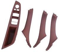 BIPANO Set di maniglie per porte interne dell'auto, ricambio per bracciolo anteriore, per BMW, per Serie 5 F10 F11 F18 520I 523I, per 525I 528I rivestimento della maniglia interna(Red Brown Lhd 4pcs)