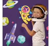 BipBop Stickers Astro 28 pezzi "Adesivi murali in tessuto per bambini: attacca e stacca, sicuri e atossici. Per decorare pareti e mobili della cameretta dei bambini. Decorazioni uniche e creative!"