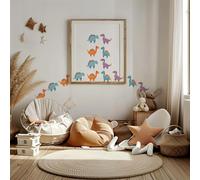 BipBop Stickers "Dinosauri" Adesivi murali in tessuto Premium" per bambini attacca e stacca, Sicuri e Atossici. Decora le camerette dei bambini. Unici e creativi