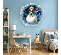 BipBop Stickers "Il principe sognatore" Adesivi murali in tessuto Premium" per bambini attacca e stacca, Sicuri e Atossici. Decora le camerette dei bambini. Unici e creativi (Principe sognatore)