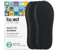 biped 2 paia di solette per bambini al carbone attivo - Freschezza igienica per sneaker, stivali di gomma e ogni tipo di scarpa - Solette lavabili contro sudore e cattivi odori z2769(27)