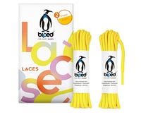 biped LACES 2 paia di lacci antistrappo per scarpe in pelle, stivali, stivali - per scarpe da lavoro, tempo libero e sportive - lacci 100% poliestere, tondi, ø 4 mm z2914(#5 yellow,110 cm)