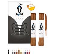 biped LACES 2 paia di lacci cerati piatti - in cotone 7 mm - lacci antistrappo per scarpe in pelle, stivali, scarpe casual e da lavoro z2916(#25 light brown,120 cm)