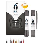 biped LACES 2 paia di lacci cerati piatti - in cotone 7 mm - lacci antistrappo per scarpe in pelle, stivali, scarpe casual e da lavoro z2916(#6 grey,75 cm)