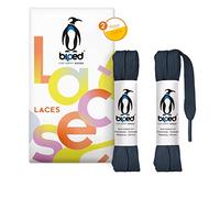 biped LACES 2 paia di lacci piatti in poliestere, larghi 10 mm - lacci per scarpe da ginnastica e sportive - resistenti agli strappi e lavabili z2913(#29 navy blue,120 cm)