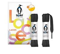 biped LACES 2 paia di lacci piatti in poliestere, larghi 10 mm - lacci per scarpe da ginnastica e sportive - resistenti agli strappi e lavabili z2913(#2 black,100 cm)