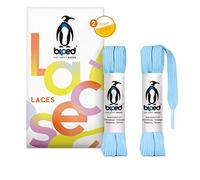 biped LACES 2 paia di lacci piatti in poliestere, larghi 10 mm - lacci per scarpe da ginnastica e sportive - resistenti agli strappi e lavabili z2913(#23 baby blue,120 cm)