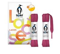 biped LACES 2 paia di lacci piatti in poliestere, larghi 10 mm - lacci per scarpe da ginnastica e sportive - resistenti agli strappi e lavabili z2913(#12 magenta,100 cm)