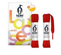 biped LACES 2 paia di lacci piatti in poliestere, larghi 10 mm - lacci per scarpe da ginnastica e sportive - resistenti agli strappi e lavabili z2913(#3 red,120 cm)