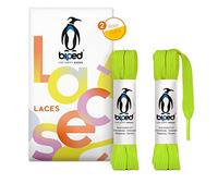 biped LACES 2 paia di lacci piatti in poliestere, larghi 10 mm - lacci per scarpe da ginnastica e sportive - resistenti agli strappi e lavabili z2913(#31 lime green,100 cm)