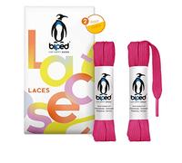 biped LACES 2 paia di lacci piatti in poliestere, larghi 10 mm - lacci per scarpe da ginnastica e sportive - resistenti agli strappi e lavabili z2913(#13 pink,110 cm)