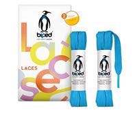 biped LACES 2 paia di lacci piatti in poliestere, larghi 10 mm - lacci per scarpe da ginnastica e sportive - resistenti agli strappi e lavabili z2913(#17 light blue,100 cm)