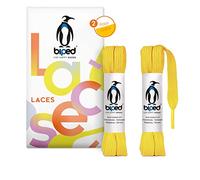 biped LACES 2 paia di lacci piatti in poliestere, larghi 10 mm - lacci per scarpe da ginnastica e sportive - resistenti agli strappi e lavabili z2913(#5 yellow,120 cm)