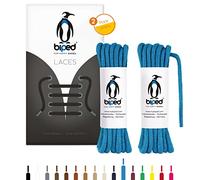 biped LACES 2 paia di lacci tondi in cotone ø 3,5 mm - lacci antistrappo di qualità per scarpe in pelle, stivali, scarpe da ginnastica e scarpe sportive - made in EU z2901(blu,45 cm)