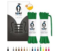 biped LACES 2 paia di lacci tondi in cotone ø 3,5 mm - lacci antistrappo di qualità per scarpe in pelle, stivali, scarpe da ginnastica e scarpe sportive - made in EU z2901(verde,90 cm)