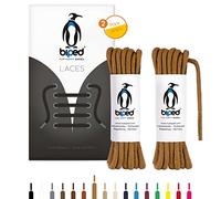 biped LACES 2 paia di lacci tondi in cotone ø 3,5 mm - lacci antistrappo di qualità per scarpe in pelle, stivali, scarpe da ginnastica e scarpe sportive - made in EU z2901(marrone chiaro,90 cm)