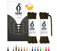 biped LACES 2 paia di lacci tondi in cotone ø 3,5 mm - lacci antistrappo di qualità per scarpe in pelle, stivali, scarpe da ginnastica e scarpe sportive - made in EU z2901(marrone kaki,60 cm)