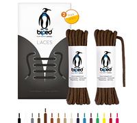 biped LACES 2 paia di lacci tondi in cotone ø 3,5 mm - lacci antistrappo di qualità per scarpe in pelle, stivali, scarpe da ginnastica e scarpe sportive - made in EU z2901(castano,75 cm)