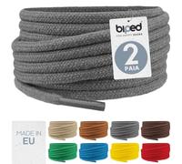 biped LACES 2 paia di lacci tondi in cotone ø 3,5 mm - lacci antistrappo di qualità per scarpe, stivali, sneakers in pelle - per il tempo libero e scarpe sportive - made in EU z2901
