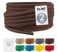 biped LACES 2 paia di lacci tondi in cotone ø 3,5 mm - lacci antistrappo di qualità per scarpe, stivali, sneakers in pelle - per il tempo libero e scarpe sportive - made in EU z2901