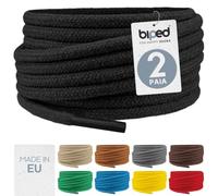 biped LACES 2 paia di lacci tondi in cotone ø 3,5 mm - lacci antistrappo di qualità per scarpe, stivali, sneakers in pelle - per il tempo libero e scarpe sportive - made in EU z2901