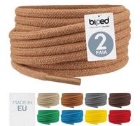 biped LACES 2 paia di lacci tondi in cotone ø 3,5 mm - lacci antistrappo di qualità per scarpe, stivali, sneakers in pelle - per il tempo libero e scarpe sportive - made in EU z2901