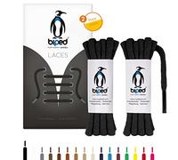 biped LACES 2 paia di lacci tondi in cotone ø 5 mm extra spesso - lacci di qualità antistrappo per scarpe in pelle, stivali, stivali e scarpe sportive - made in EU z2902(nero,100 cm)