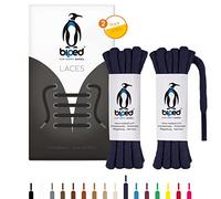 biped LACES 2 paia di lacci tondi in cotone ø 5 mm extra spesso - lacci di qualità antistrappo per scarpe in pelle, stivali, stivali e scarpe sportive - made in EU z2902(blu navy,120 cm)