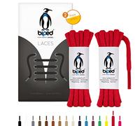 biped LACES 2 paia di lacci tondi in cotone ø 5 mm extra spesso - lacci di qualità antistrappo per scarpe in pelle, stivali, stivali e scarpe sportive - made in EU z2902(rosso,120 cm)