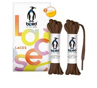 biped LACES 2 paia lacci ovali 6 mm - lacci premium resistenti in poliestere - lacci per scarpe sportive, running, basket, sneaker, boots e stivali z2912(#4 brown,110 cm)