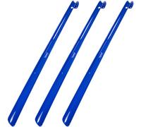 biped set da 3 calzascarpe lunghi 65 cm in plastica - calzascarpe extra lungo con gancio - resistente e stabile - produzione tedesca z1557(blu orpelli)