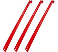 biped set da 3 calzascarpe lunghi 65 cm in plastica - calzascarpe extra lungo con gancio - resistente e stabile - produzione tedesca z1557(rosso)