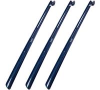 biped set da 3 calzascarpe lunghi 65 cm in plastica - calzascarpe extra lungo con gancio - resistente e stabile - produzione tedesca z1557(orpelli blu scuro)