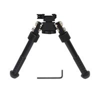 Bipiede V8 Regolabile, Bipiede Picatinny Mount, Bipiede Regolabile con Rotazione di 360 Gradi, 6,5 Pollici a 9,5 Pollici Bipiede in Lega di Alluminio Leggero, QD CNC, per Appoggio Fucile (Nero)