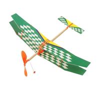 Biplane Model Kit - Flying Airplane Construction Toy, Rubber Powered