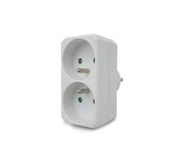 Biplite 2 prises électriques 2 P+T 2 sorties Frontales