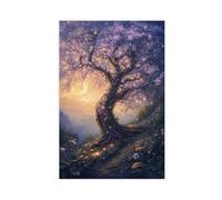 BIQHTGA Poster su tela con albero magico delle fiabe, decorazione per camera da letto, ufficio, camera da letto, regalo, 20 x 30 cm