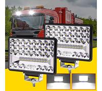 Biqing 1 Paio Faro da Lavoro Led,6" Barra LED Fuoristrada Fari Led 12V 24V 172W Luci di Lavoro Fuoristrada 12000LM Faretto Combinato Faro Supplementare 4x4 Faro daLavoro Trattore